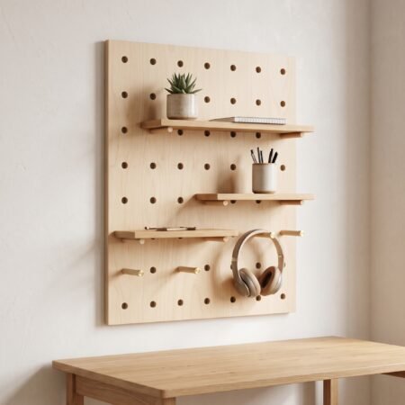 Le Kit Starter Bureau – Pegboard en Bouleau 60×80 cm